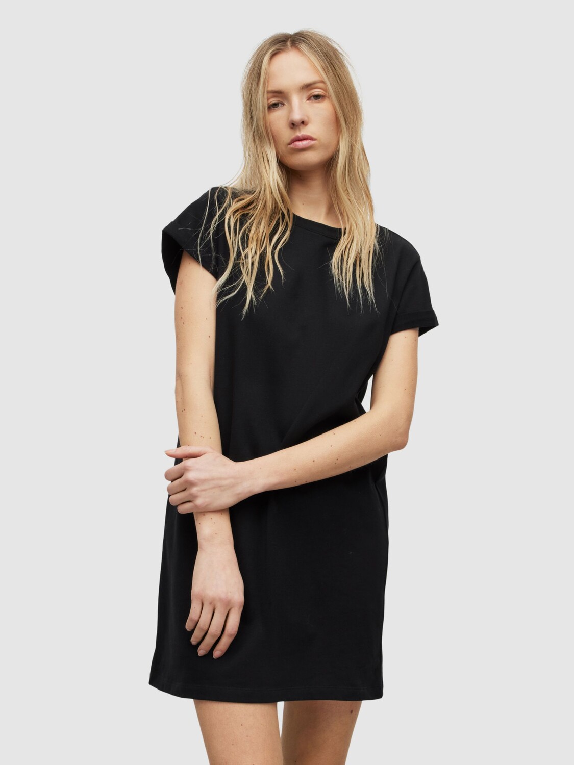

Платье-футболка мини AllSaints Anna, черный