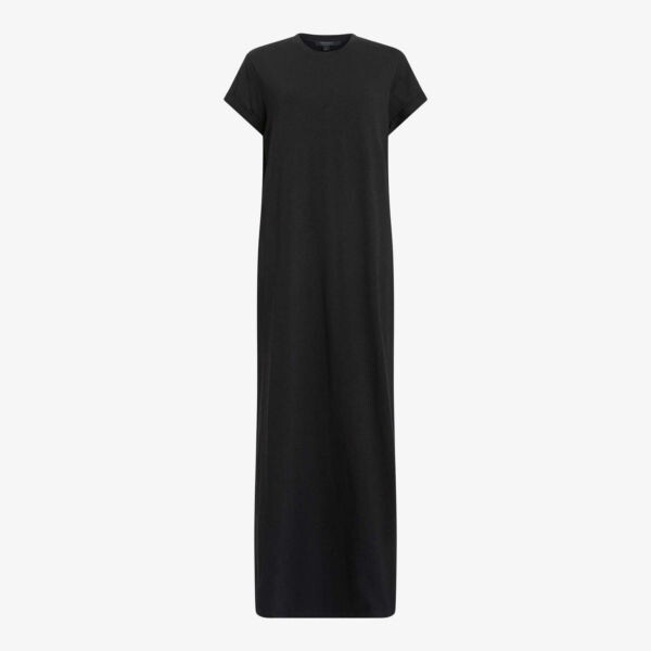 

Платье миди Anna из органического хлопка с короткими рукавами Allsaints, черный