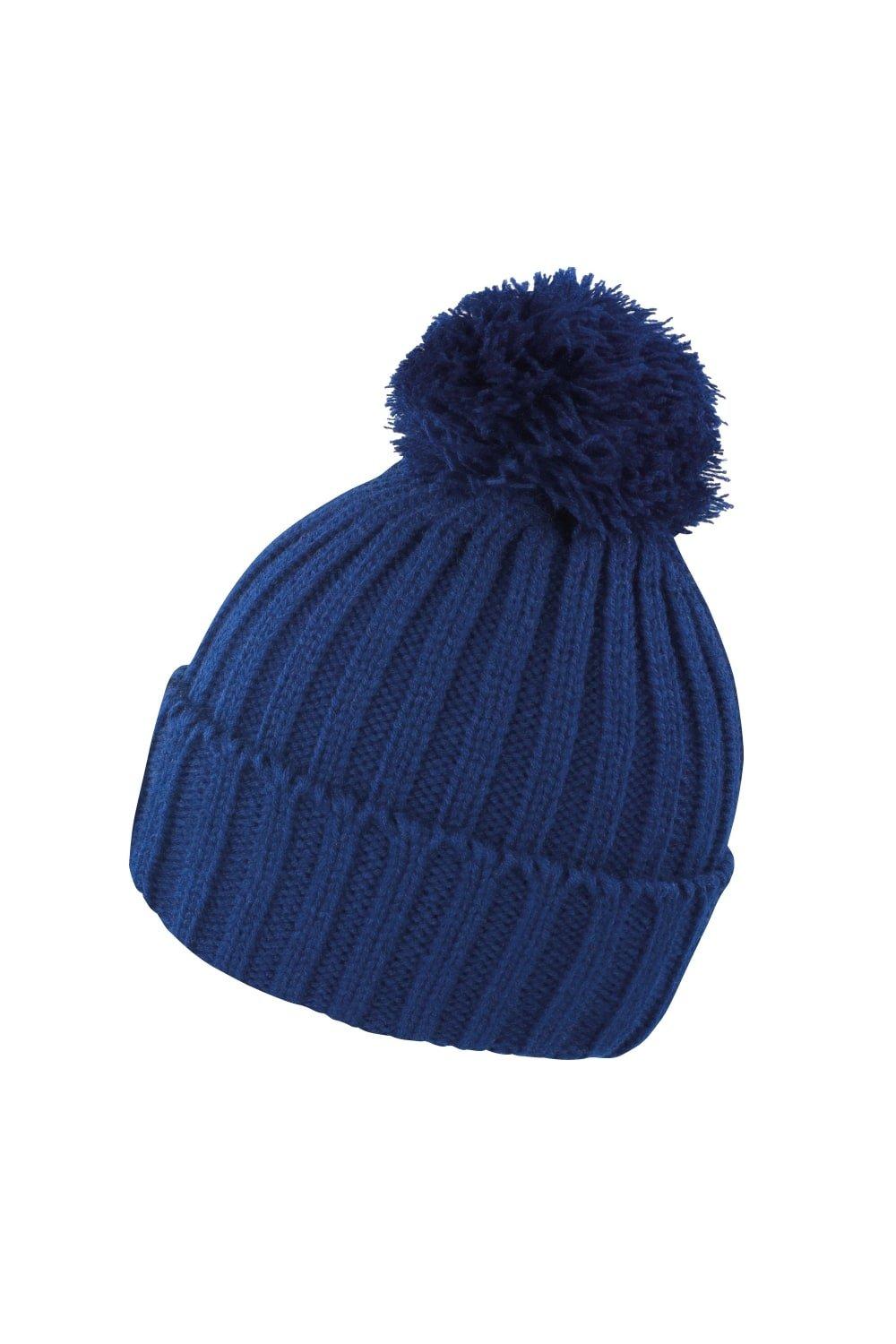 Вязаная шапка-бини Winter Essentials HDi Quest Result, темно-синий рододендрон азалия пом пом