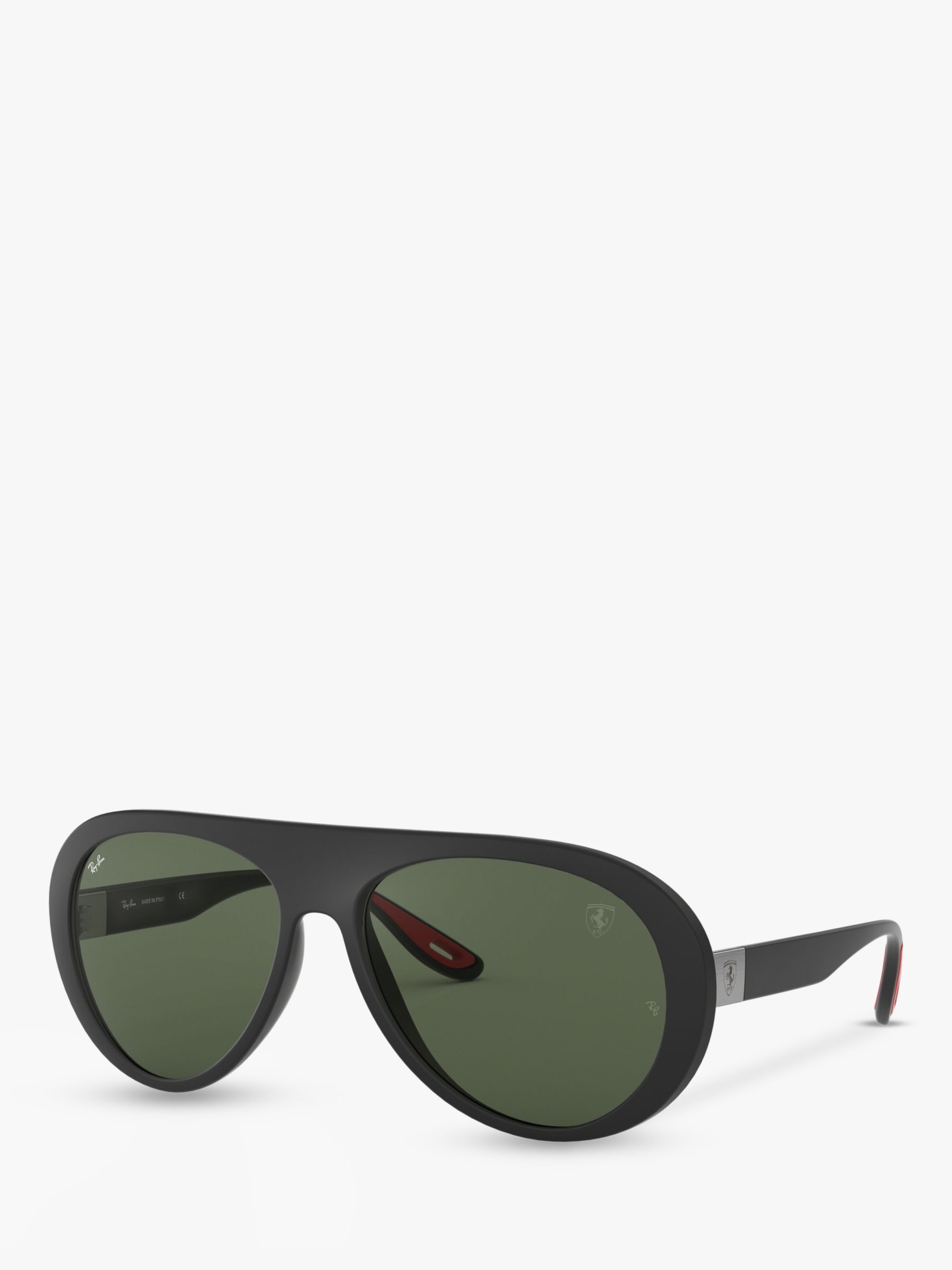 RB4310M Женские солнцезащитные очки-авиаторы Scuderia Ferrari Collection Ray-Ban, матовый черный/зеленый