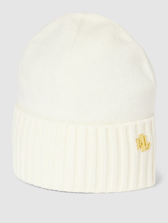 

Шапка с лейблом Lauren Ralph Lauren, молочный