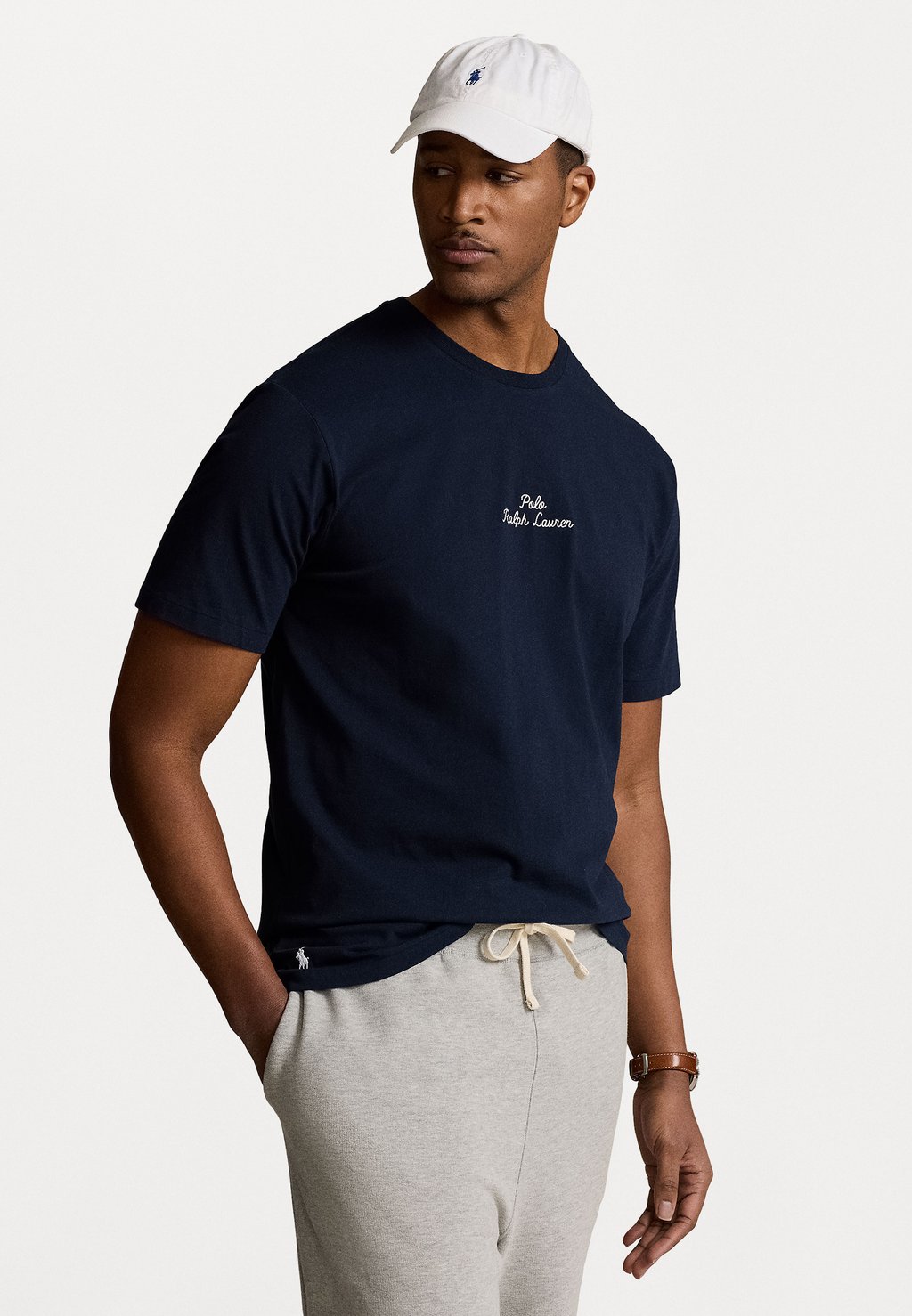 Базовая футболка Polo Ralph Lauren Big & Tall, темно-синий детская футболка поло 134 176 см polo ralph lauren темно синий