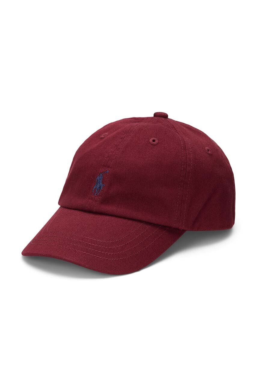 

Детская шапка Polo Ralph Lauren с хлопковым козырьком, красный