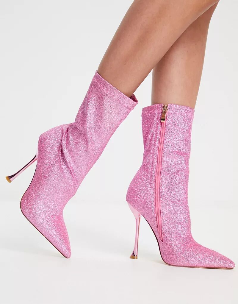 Блестящие розовые ботинки-носки SIMMI London Paolo SIMMI Shoes