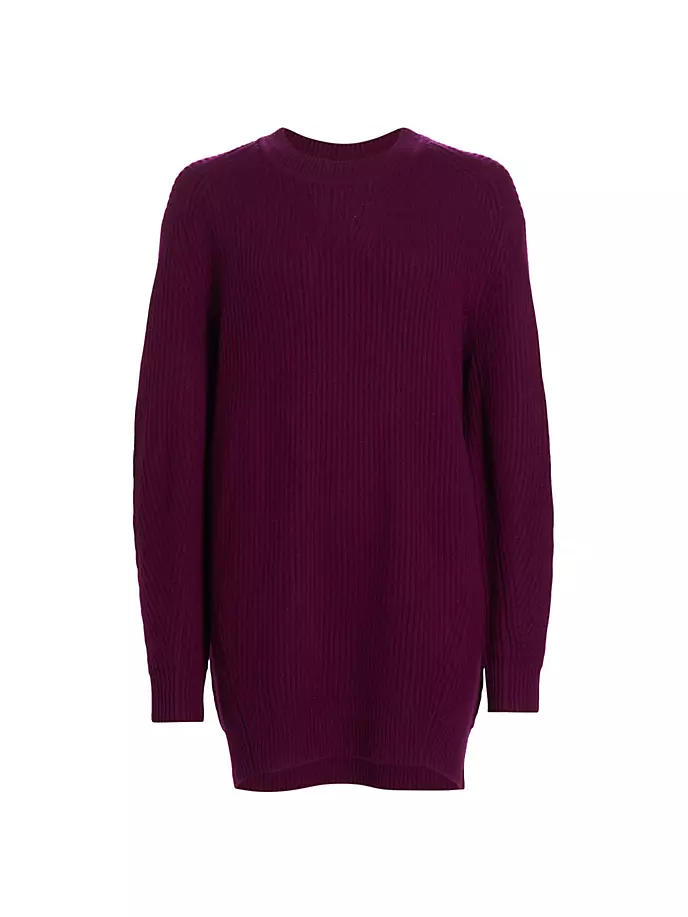 

Кашемировое платье-свитер вязки в рубчик Pierce Rag & Bone, цвет plum