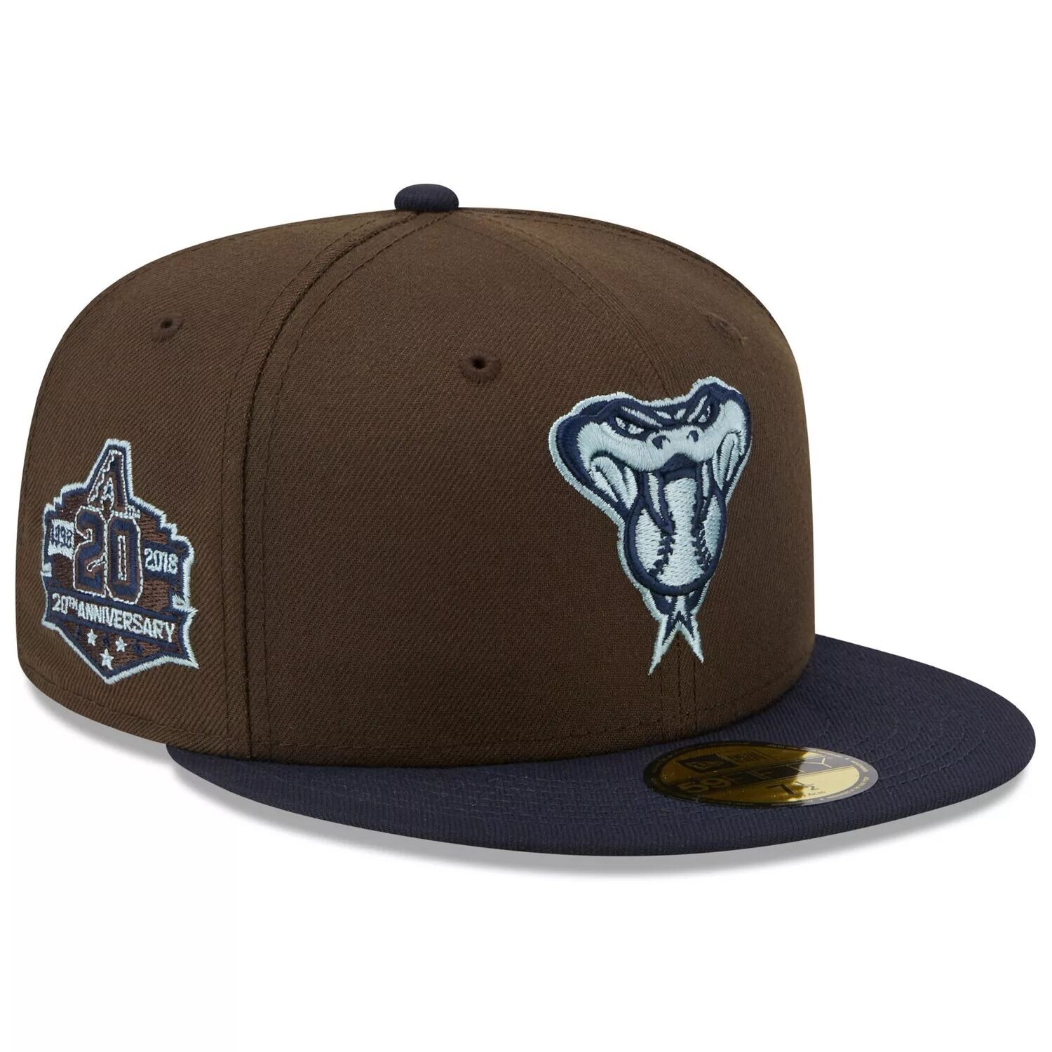 

Мужская облегающая шляпа New Era коричневая/темно-синяя Arizona Diamondbacks 20th Anniversary Walnut 9FIFTY