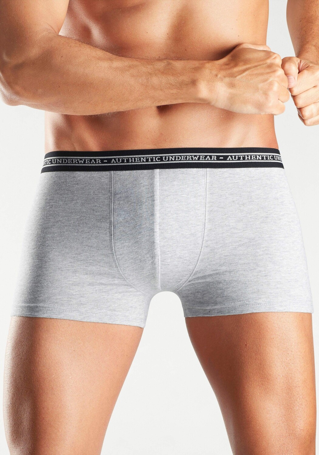 

Боксеры AUTHENTIC UNDERWEAR Boxer, цвет grau-meliert, grau, schwarz, weiß