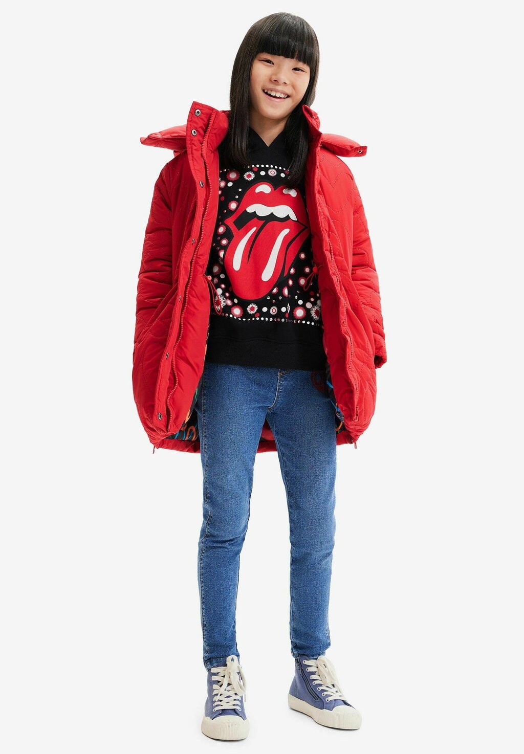 

Зимнее пальто Heart Desigual, красный