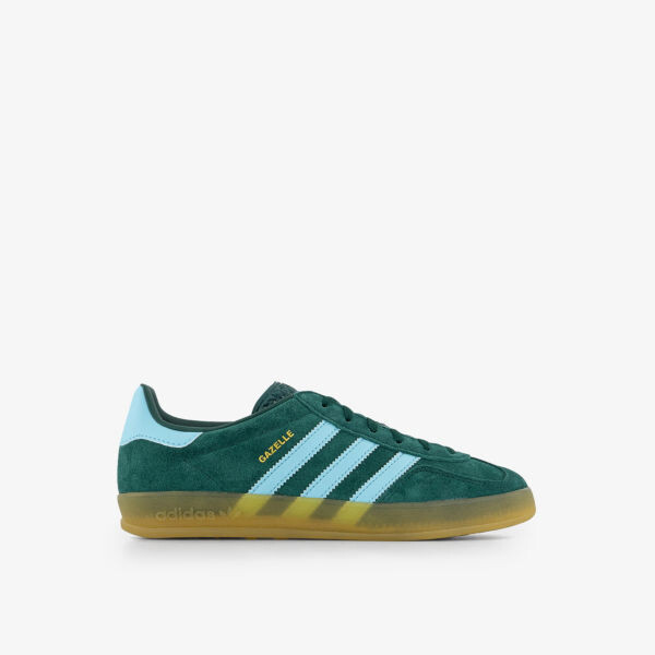 

Кожаные низкие кеды Gazelle Indoor с фирменной нашивкой Adidas, зеленый