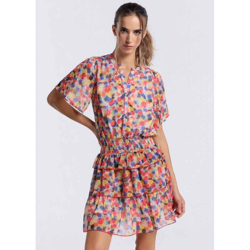 

Короткое платье Lois Jeans 132962-44766-2294 Denim Short Sleeve, разноцветный