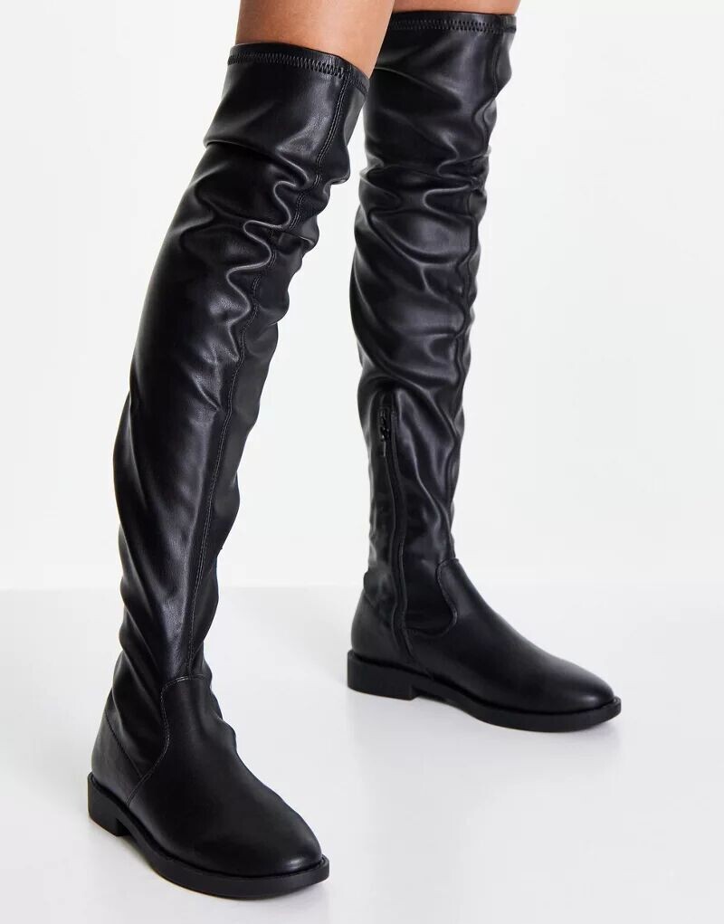 

Черные ботфорты ASOS Kalani