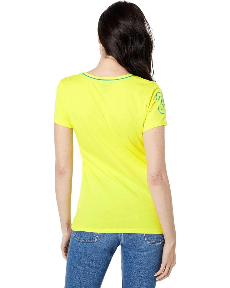 Футболка U.S. POLO ASSN. V-Neck Neon Trim Tee, цвет Lemon Tonic specialita siciliana tonic lemon italian soft drink 275ml