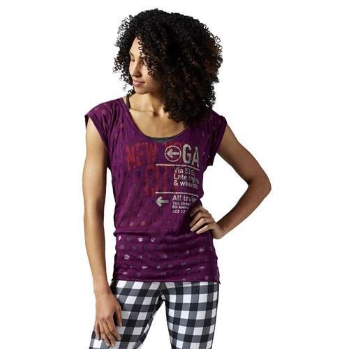 

Футболка Reebok Yoga New York, фиолетовый