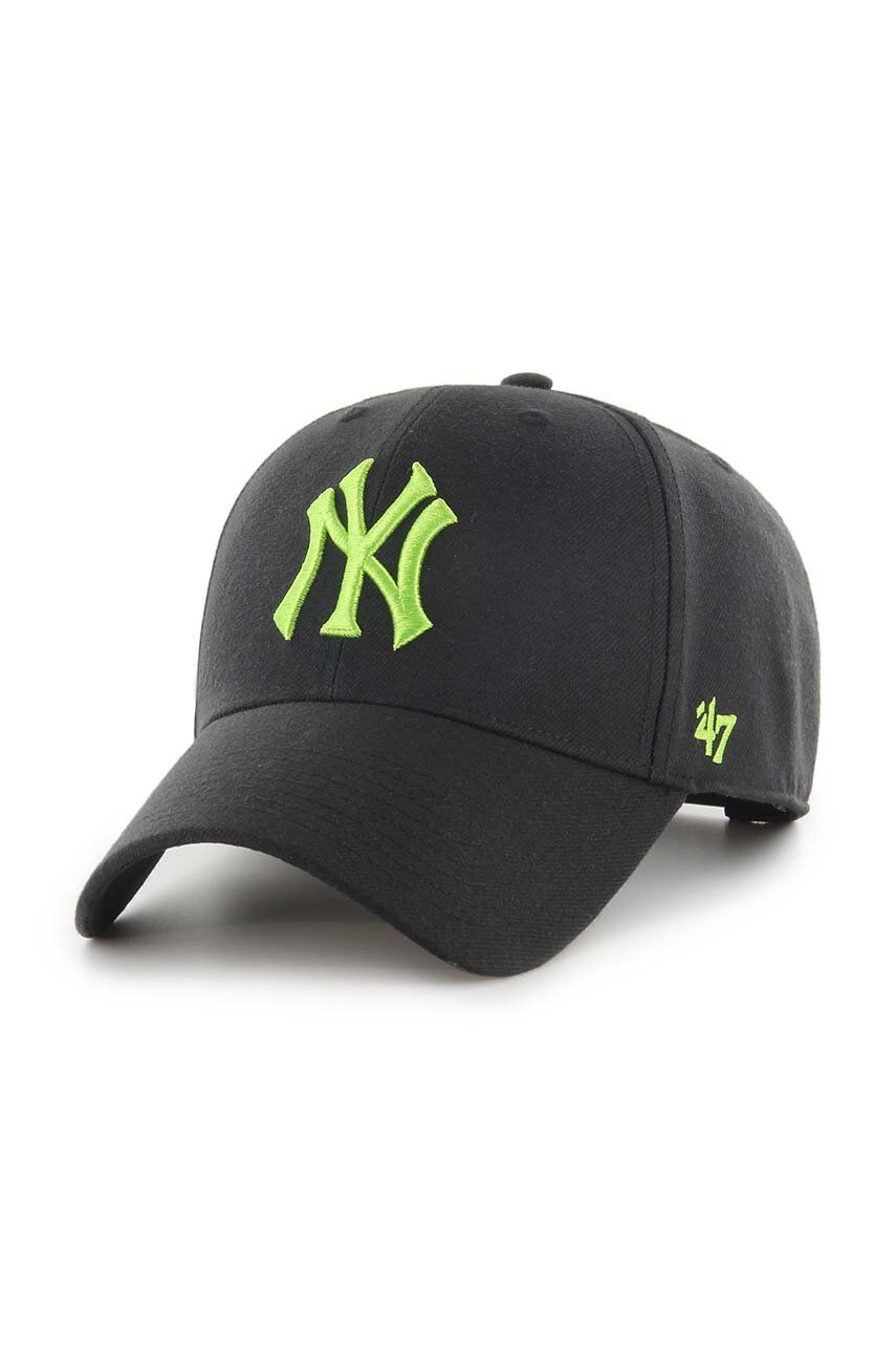 

Фирменная кепка 47 с козырьком с добавлением хлопка MLB New York Yankees 47 Brand, черный