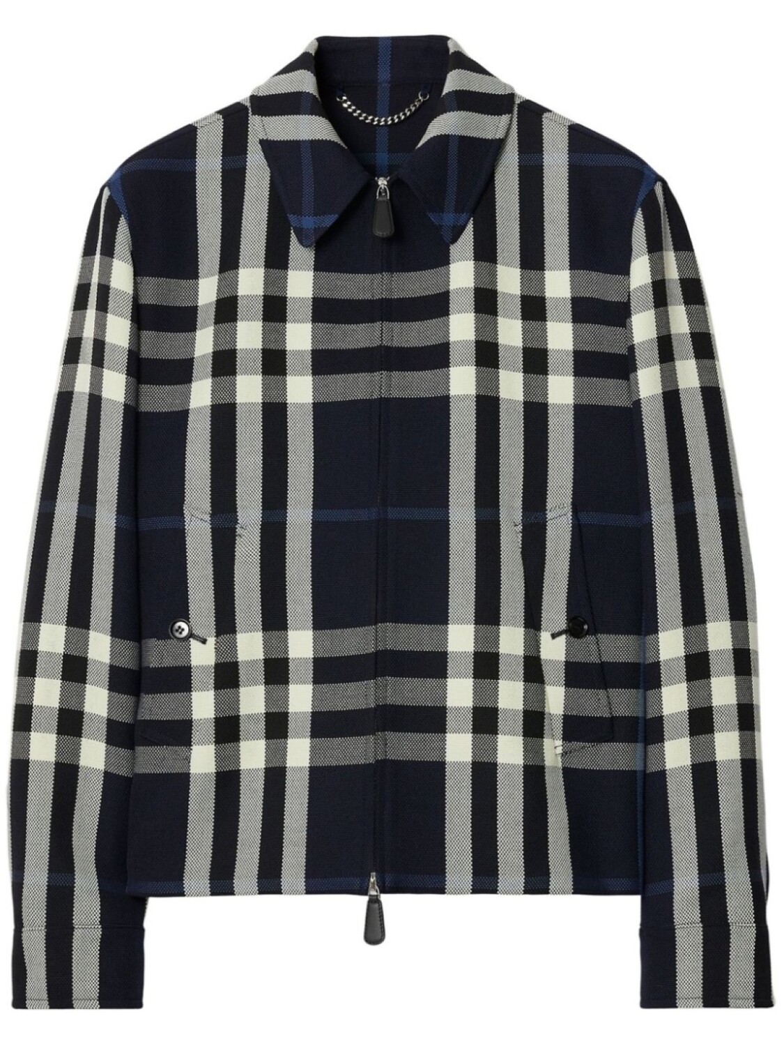 

Клетчатая куртка из смесовой шерсти Burberry, белый