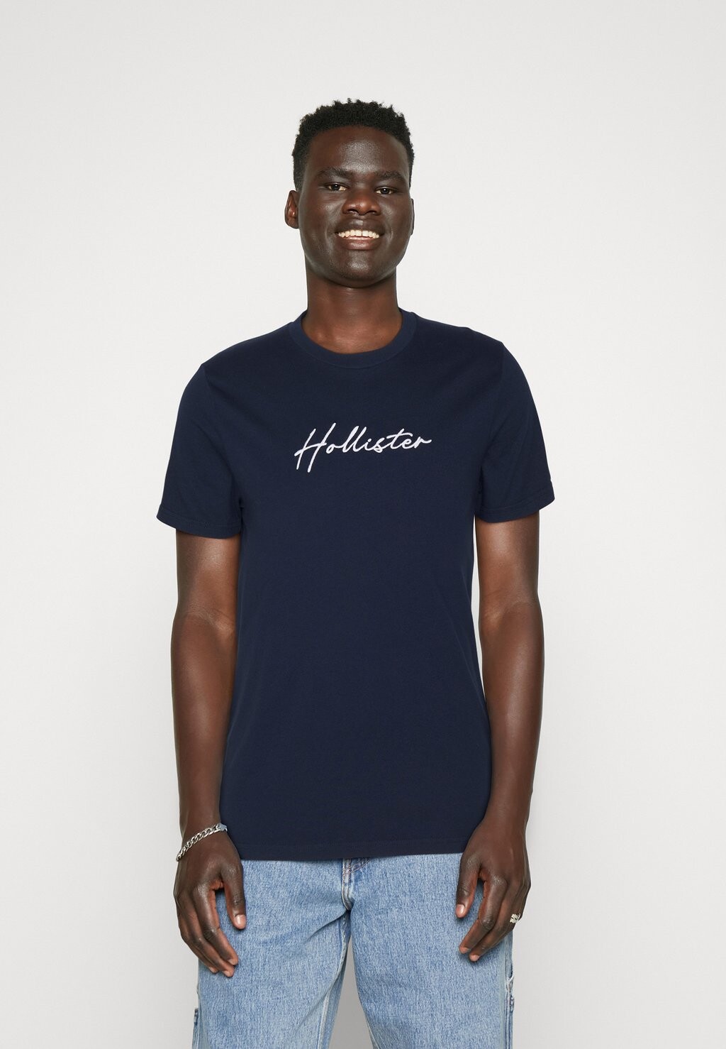 

Футболка с принтом SOLID WEBEX Hollister Co., цвет navy