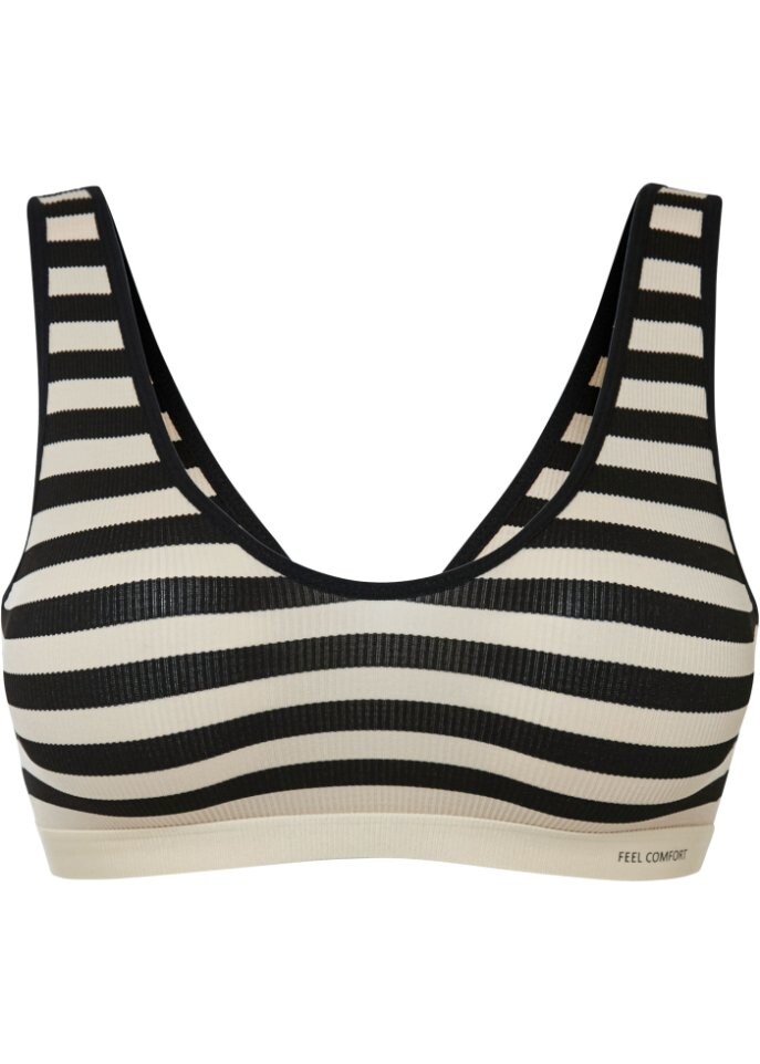 

Бесшовное бюстье feel comfort в рубчик Bpc Bonprix Collection, черный