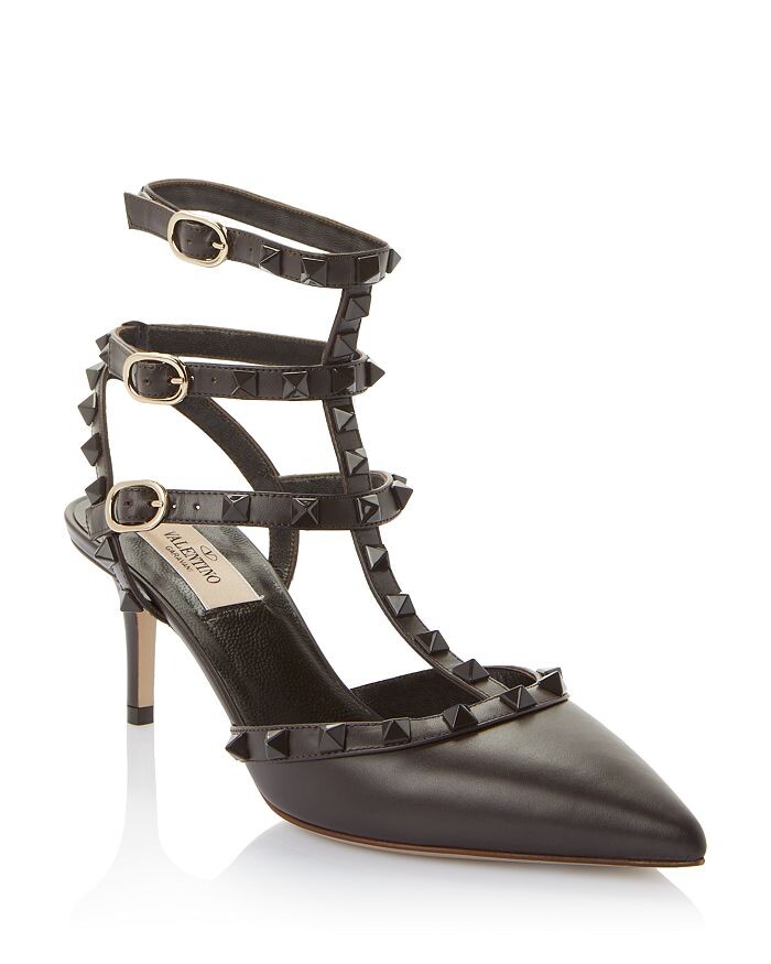 

Женские туфли-лодочки Caged Rockstud с острым носком Valentino Garavani
