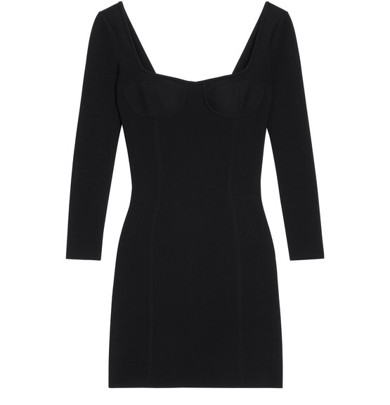 

Корсетное платье из вискозы на подкладке Celine, черный
