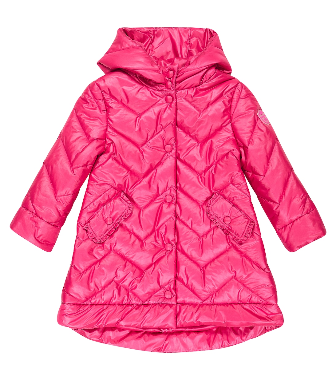 Стеганое пальто с узором шеврон Monnalisa, розовый стеганое пальто monnalisa розовый
