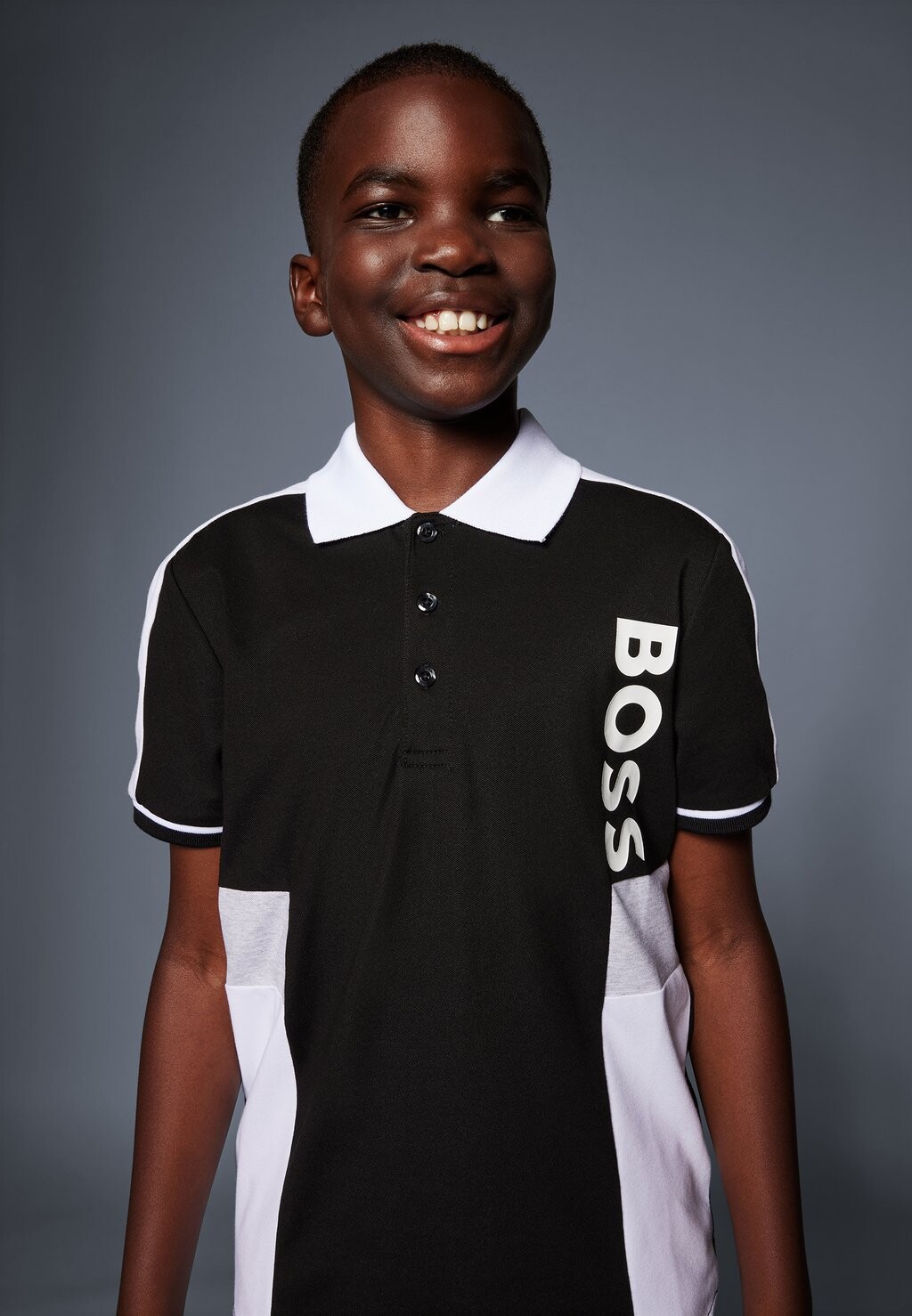 

Рубашка-поло SHORT SLEEVE BOSS Kidswear, цвет black