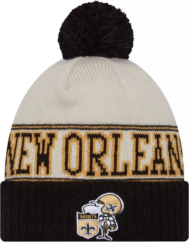 

Мужская черная вязаная шапка New Era New Orleans Saints 2023 Sideline Historic