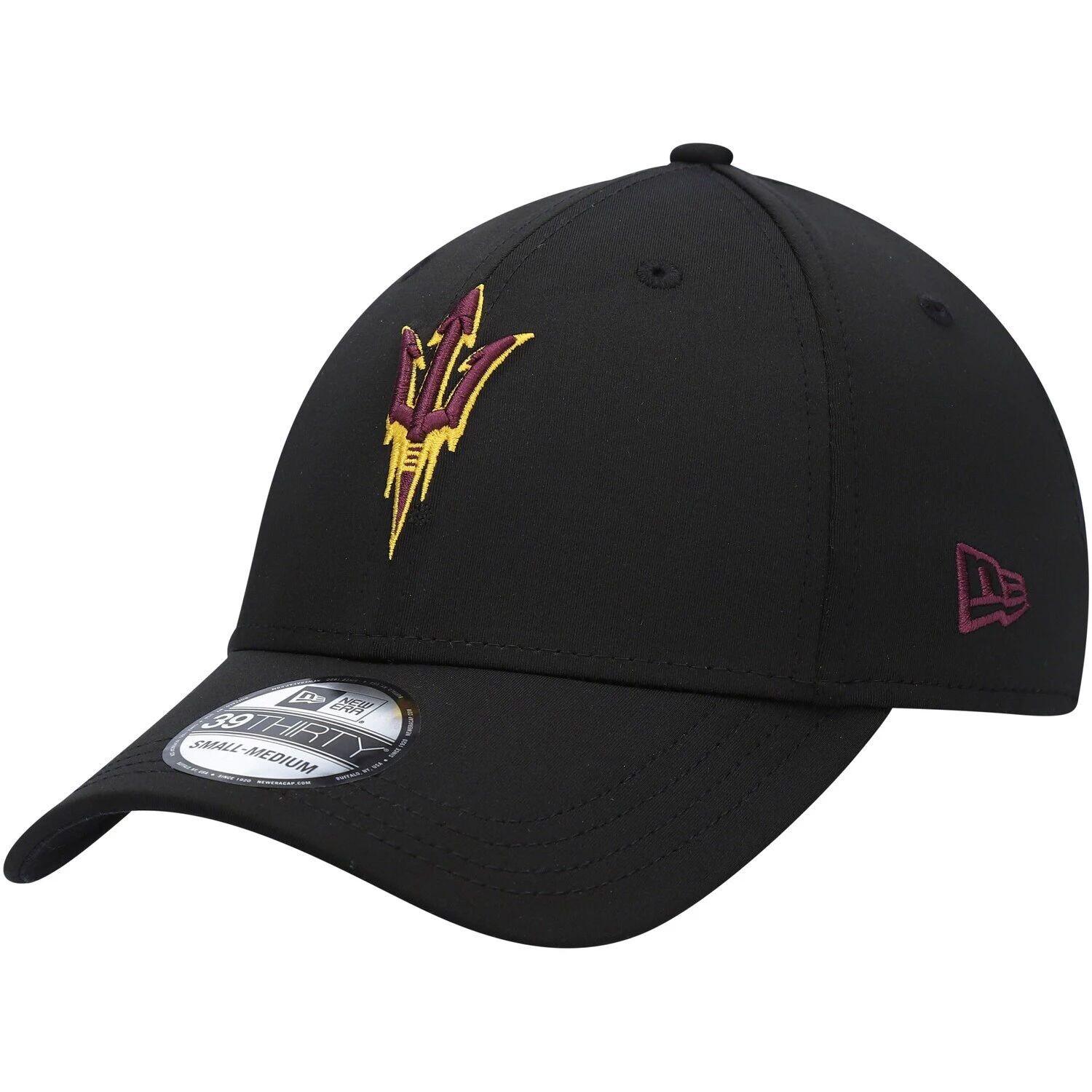 

Мужская черная кепка New Era State Arizona Sun Devils Campus Preferred 39THIRTY Flex Hat