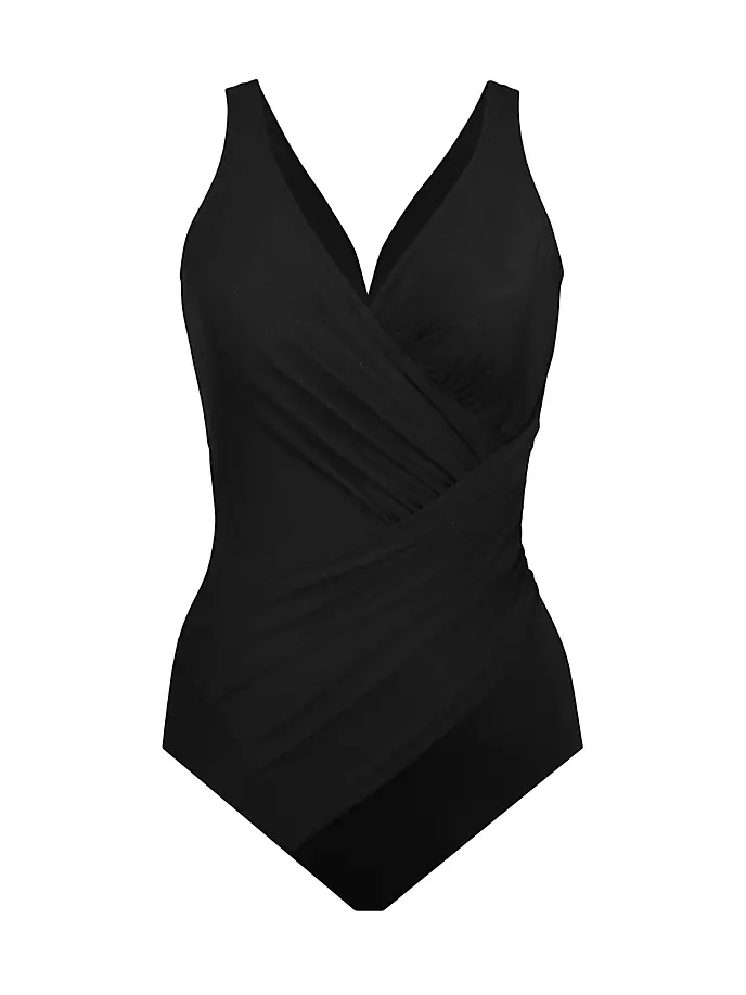 Сплошной купальник Oceanus Miraclesuit Swim, Plus Size, черный цена и фото