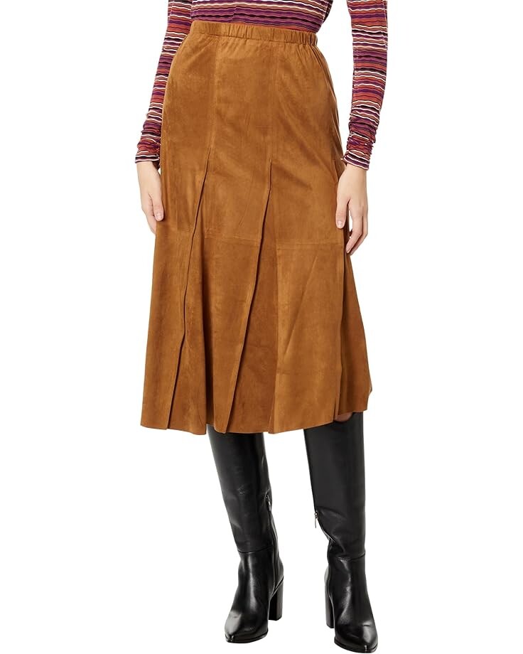 

Юбка Elliott Lauren Suede Pleated, цвет Saddle