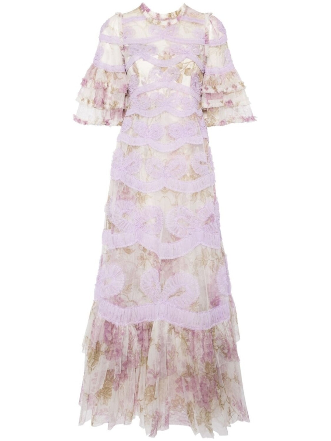 

Needle & Thread платье Wisteria Ingrid, фиолетовый