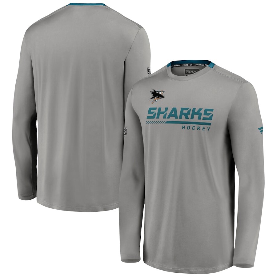 

Футболка с длинным рукавом Fanatics Branded San Jose Sharks, серый