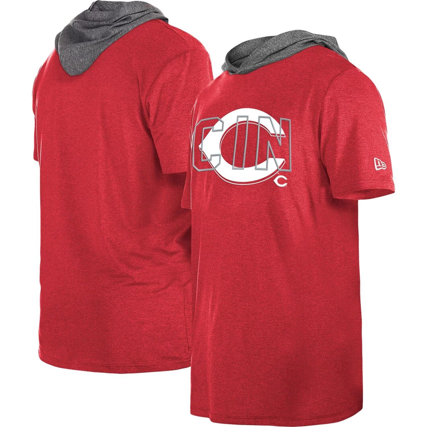 

Мужская футболка с капюшоном New Era Red Cincinnati Reds Team