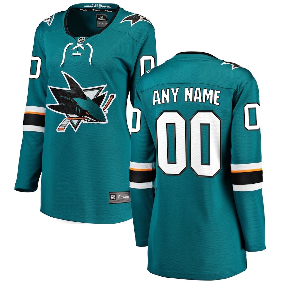 

Джерси Fanatics Branded San Jose Sharks, бирюзовый