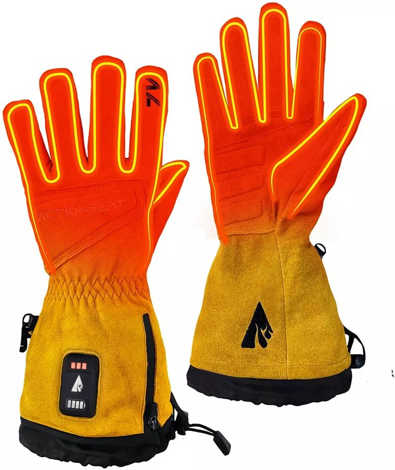 Мужские прочные кожаные рабочие перчатки ActionHeat 7V с подогревом, желтый перчатки рабочие кожаные мужские и женские olson deepak патч в форме пальмы прочные для вождения и ухода за мотоциклом