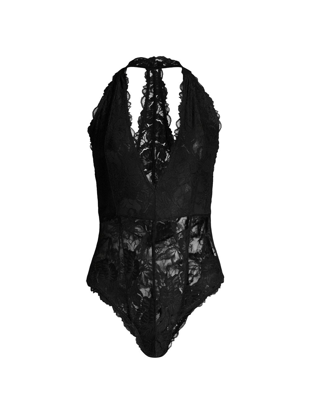 

Кружевное боди на каждый день Free People, черный