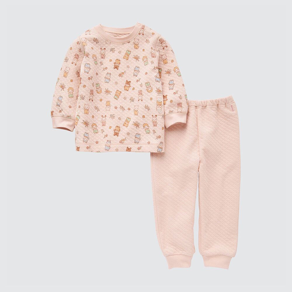 

Пижамный комплект Uniqlo Senbelle Family для младенцев и малышей, розовый