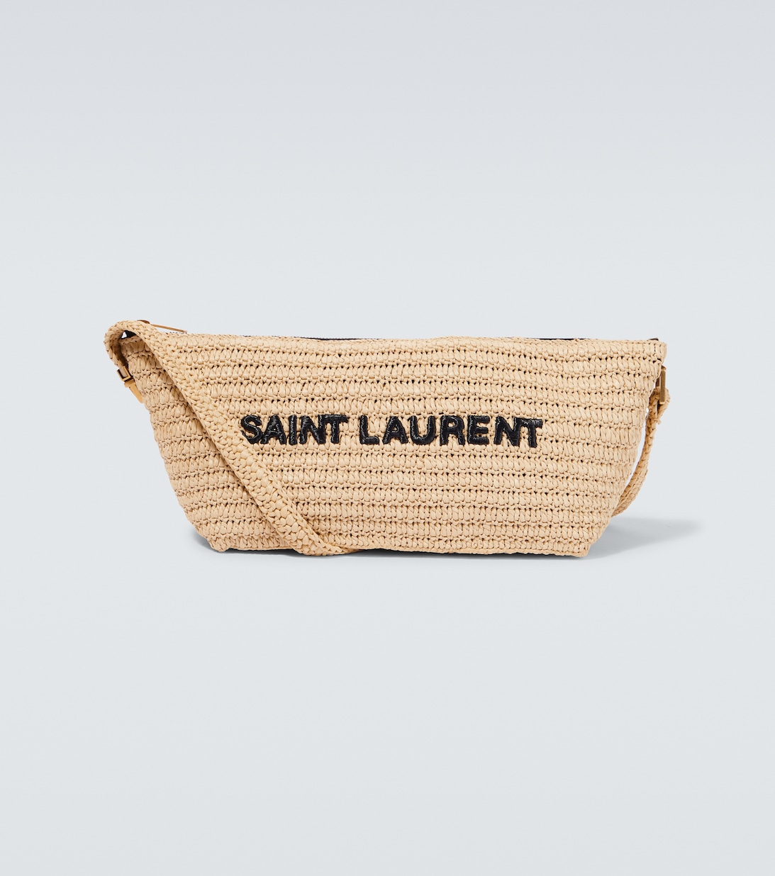 Сумка через плечо из рафии Saint Laurent, нейтральный