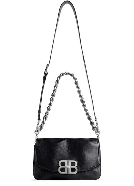 

Маленькая мягкая сумка с клапаном BB Balenciaga, черный