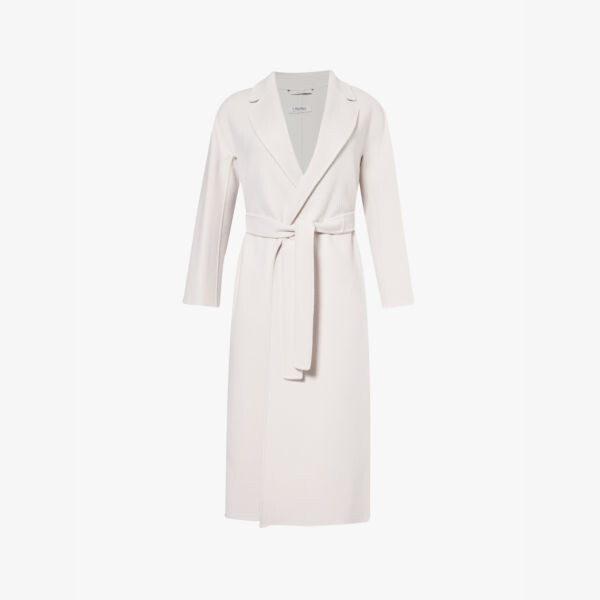 

Шерстяное пальто с поясом Esturia S Max Mara, серый