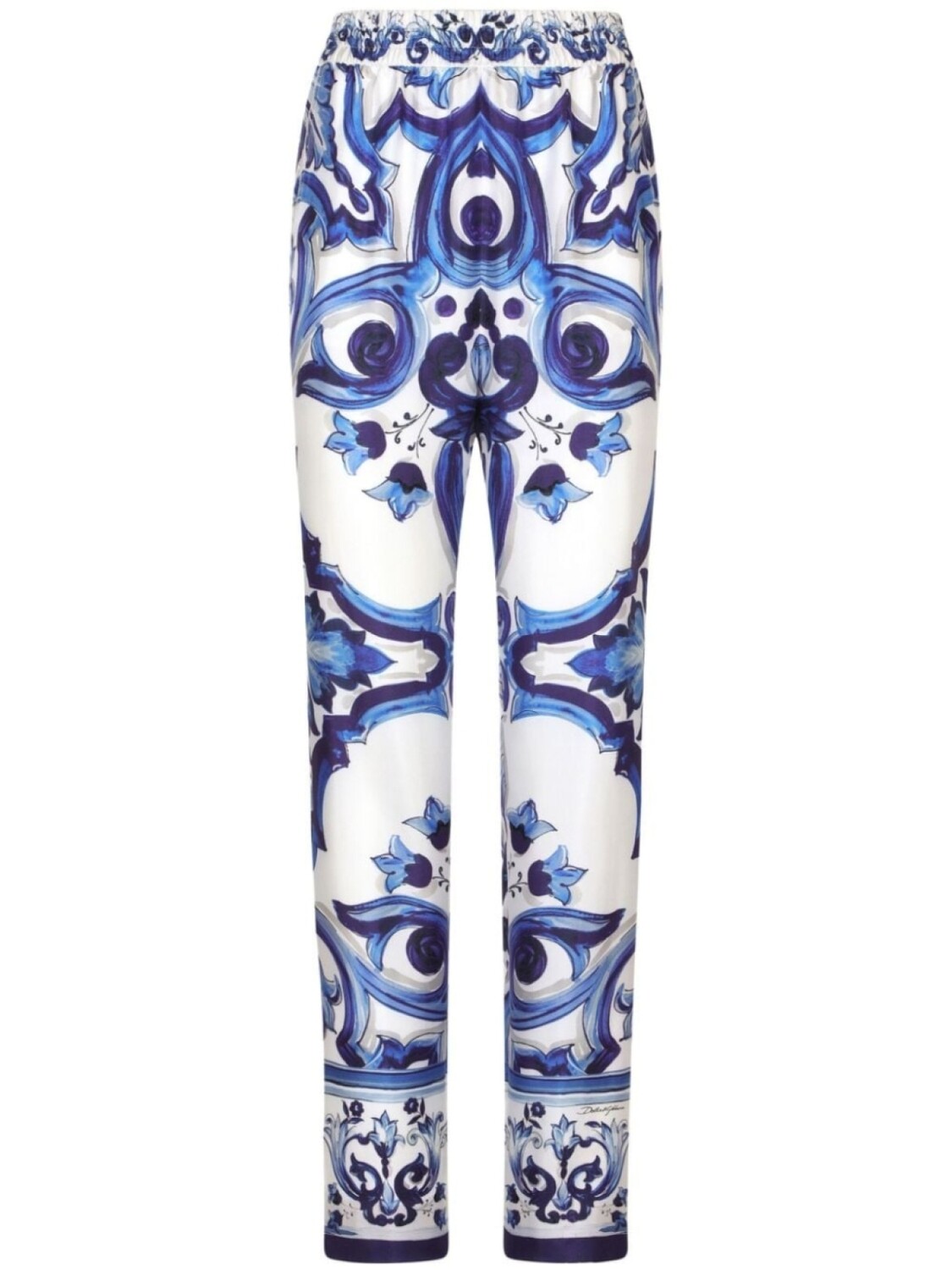 

Dolce & Gabbana брюки с принтом Majolica, синий