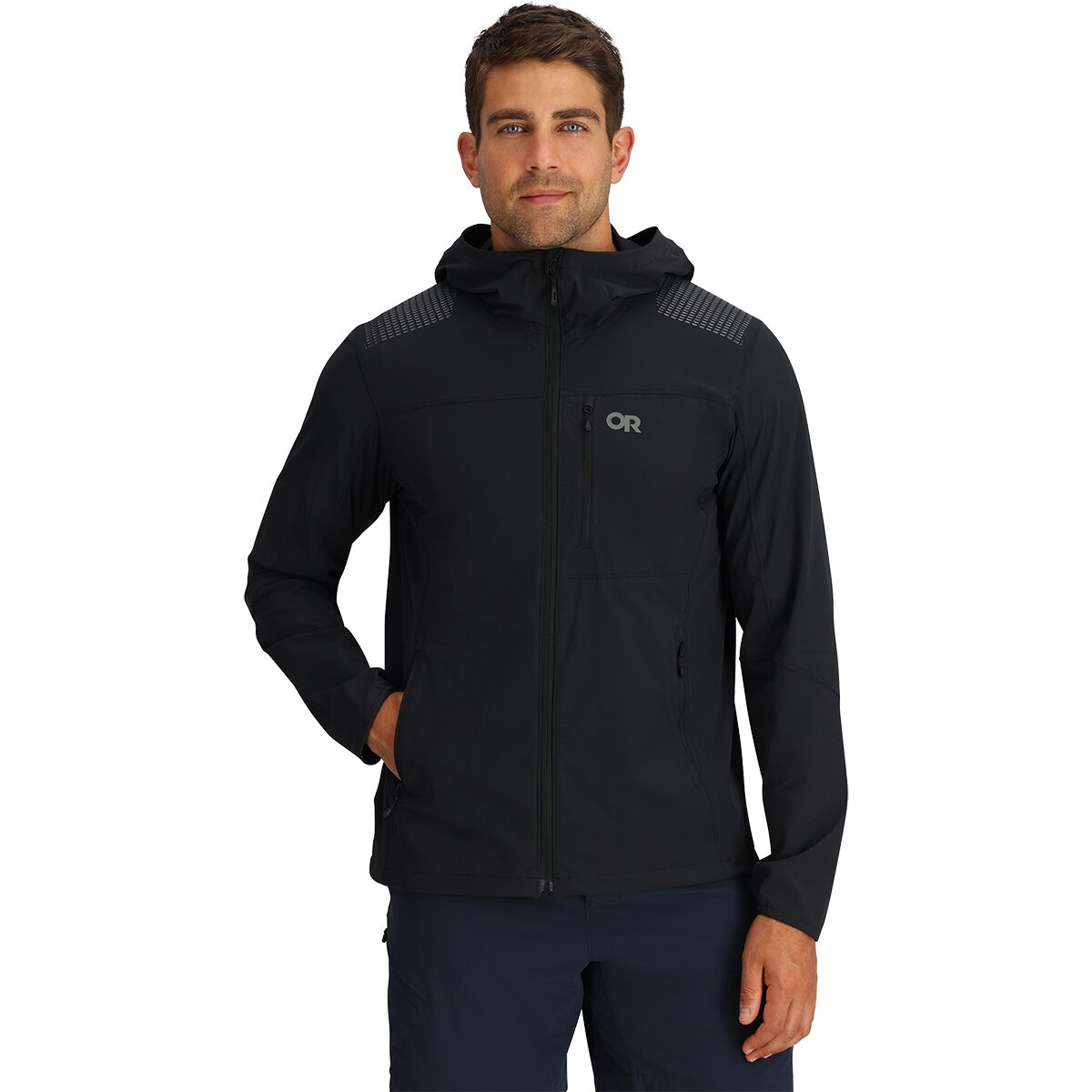 Куртка ferrosi с капюшоном и принтом duraprint Outdoor Research, черный мужские брюки ferrosi outdoor research – 30 дюймов