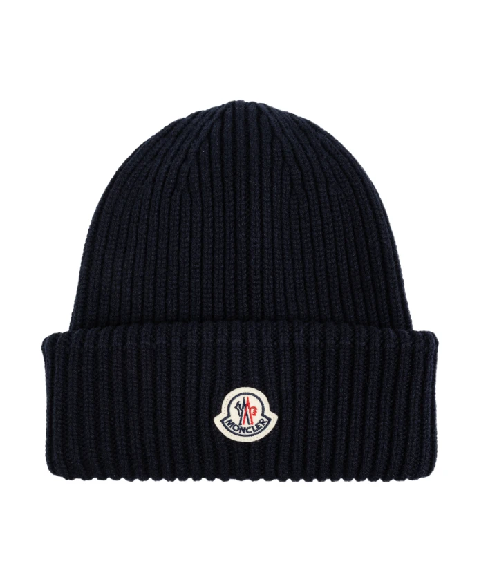 

Шерстяная шапка Moncler, синий