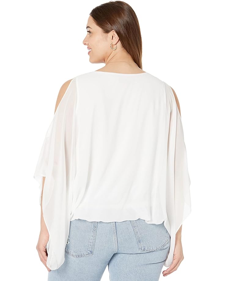 Блуза Vince Camuto Plus Size Batwing Open Sleeve Chiffon Blouse, цвет New Ivory