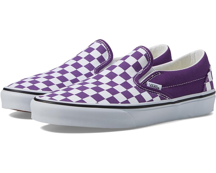walker alice color purple Кроссовки Vans Classic Slip-On, цвет Color Theory Checkerboard Purple Magic