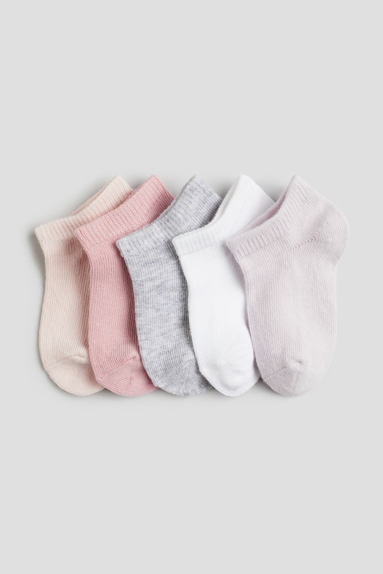 Упаковка из 5 носков-кроссовок H&M, розовый носки короткие гамма с751 2шт 29 31 светло серый
