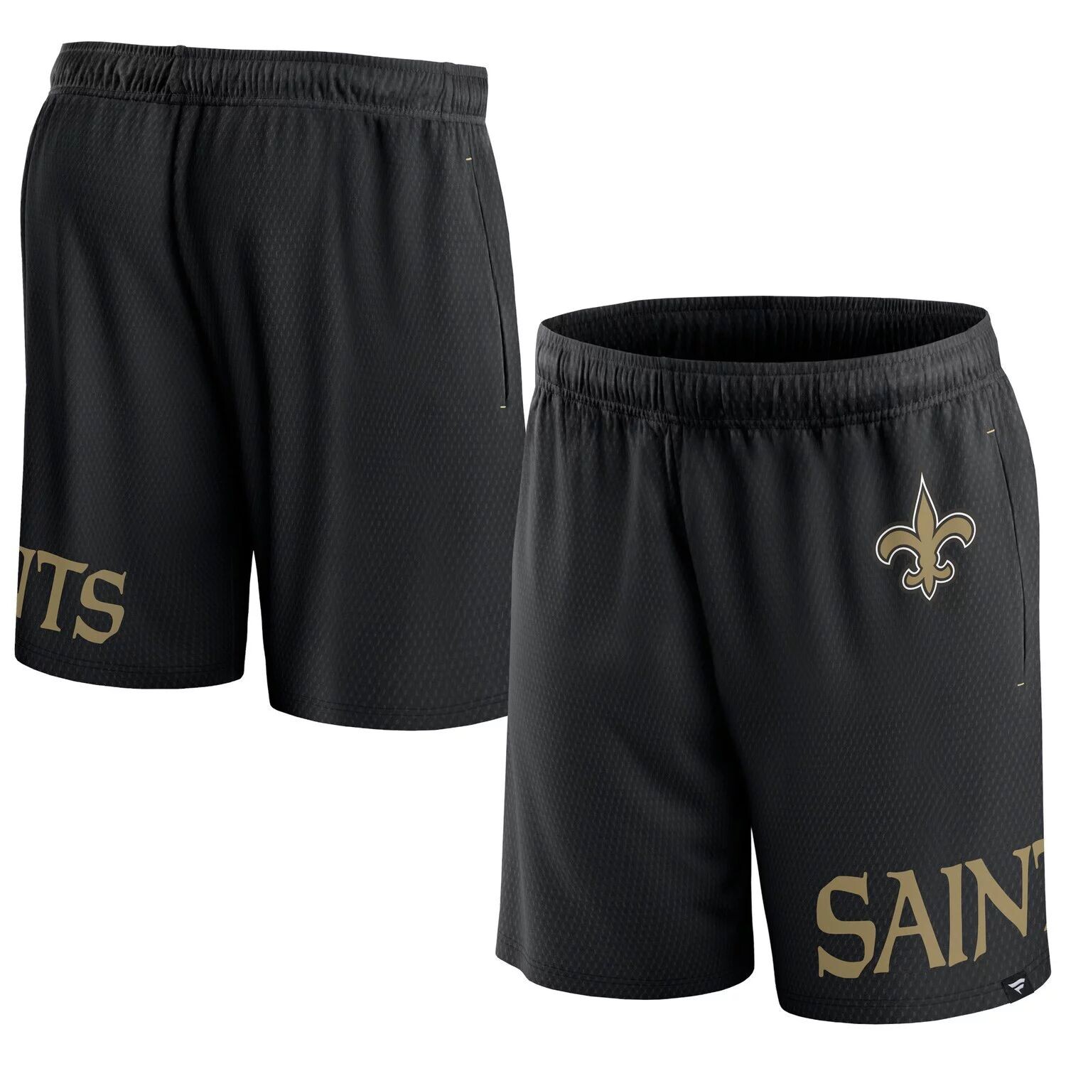 

Мужские фирменные черные клинчерные шорты New Orleans Saints Fanatics
