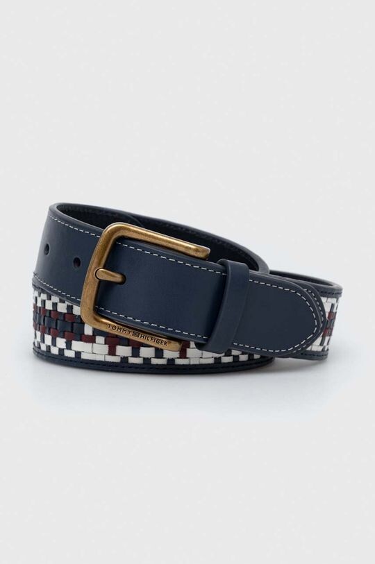 

Кожаный ремень Tommy Hilfiger, темно-синий