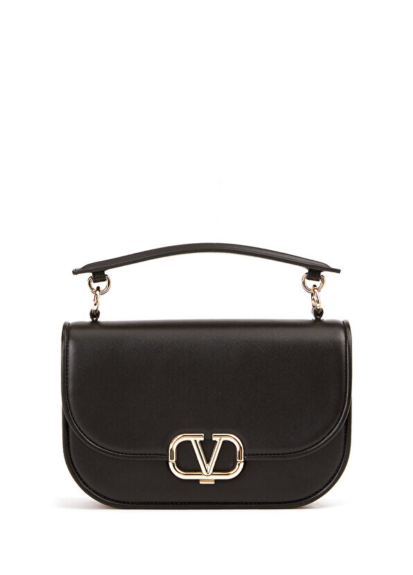 

Черная женская кожаная сумка vlogo Valentino Garavani