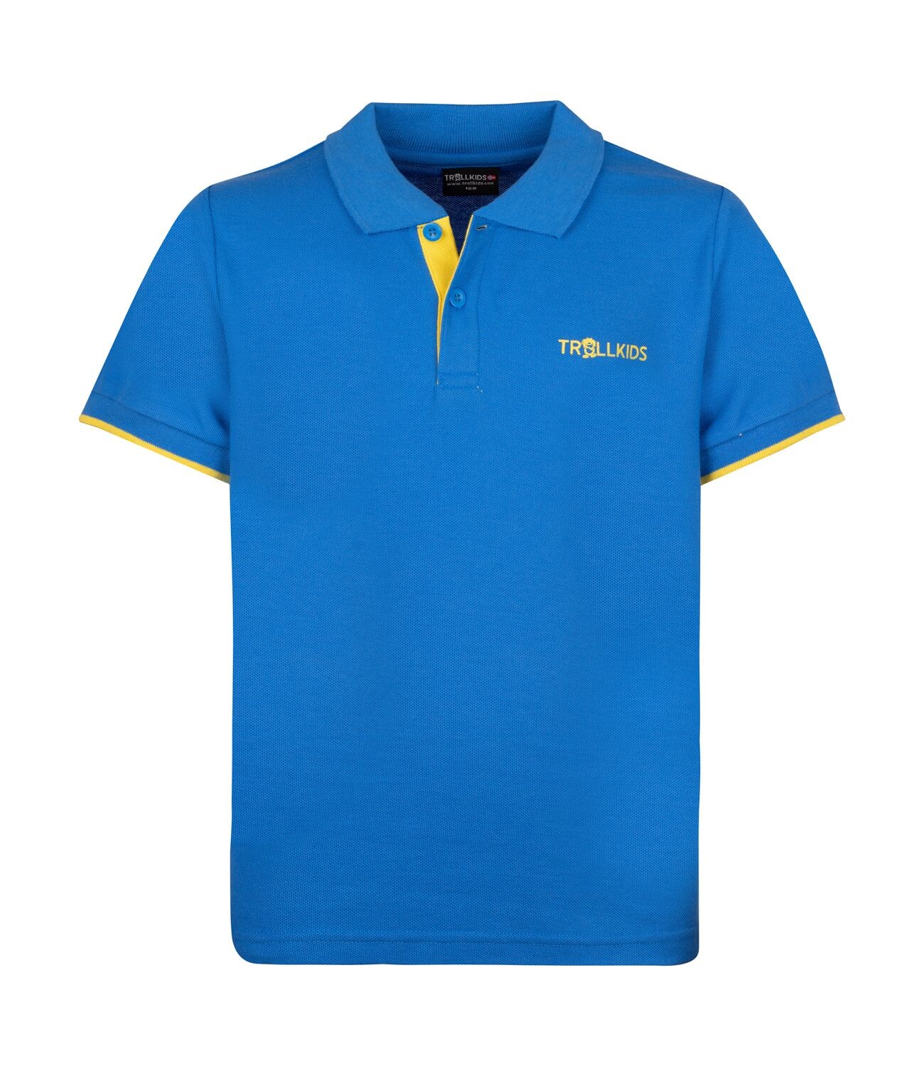 

Толстовка Trollkids Poloshirt Bergen XT, цвет Glühendes Blau/Trübes Gelb