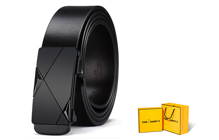 

Кожаный ремень унисекс Free Rabbitⅱ, Черное золото + ограниченная подарочная коробка